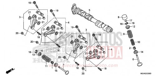CAMSHAFT/VALVE (FRONT) VFR1200XG de 2016
